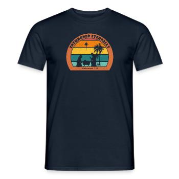 Christmas Nativity with Jesus - Enthroned Eternall - Men's T-Shirt - navy - Front - AI Model Male 178 light (178cm)