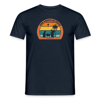 Christmas Nativity with Jesus - Our Prince Of Peac - Men's T-Shirt - navy - Front - AI Model Male 178 light (178cm)