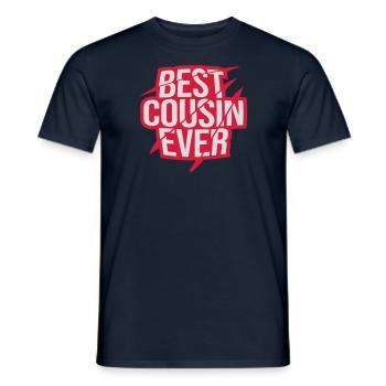 best cousin ever quote - Men's T-Shirt - navy - Front - AI Model Male 178 light (178cm)