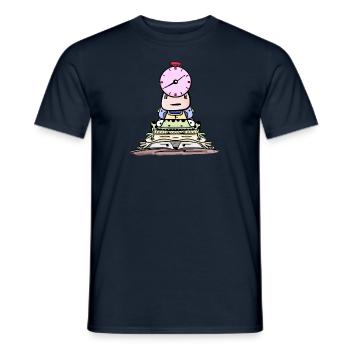 Temps lourds - T-shirt homme - marine - Devant - AI Model Male 178 light (178cm)