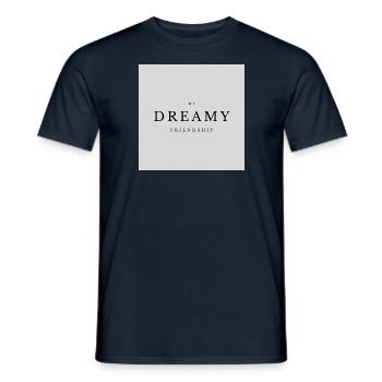 Dreamy - Aufdruck Groß - Männer T-Shirt - Navy - Vorne - AI Model Male 178 light (178cm)