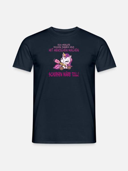 Ich wollte schon immer was mit Menschen machen - Männer T-Shirt - Navy