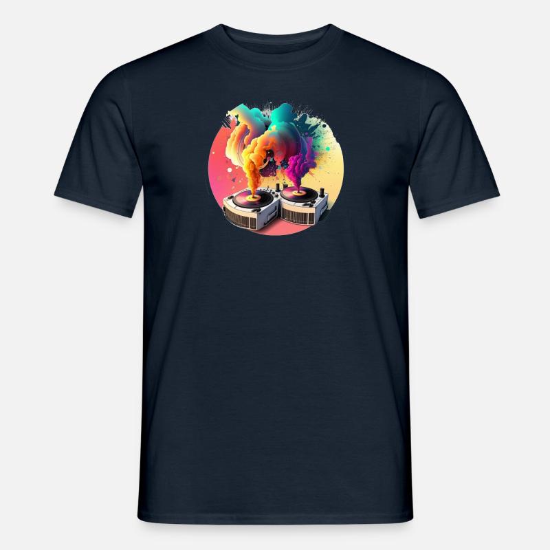 TurnTable DJ Magic Smoke - Men's T-Shirt - navy