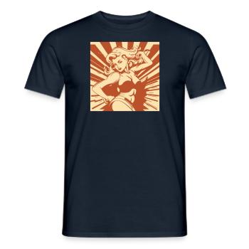 Pinup Star Women Power - Men's T-Shirt - navy - Front - AI Model Male 178 light (178cm)