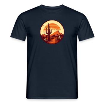 Désert texan - T-shirt homme - marine - Devant - AI Model Male 178 light (178cm)
