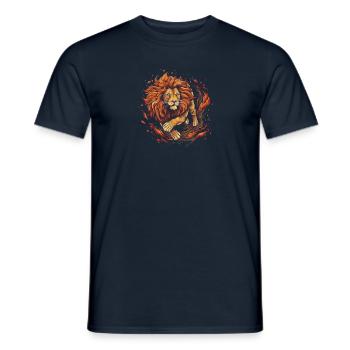 Lion - T-shirt homme - marine - Devant - AI Model Male 178 light (178cm)
