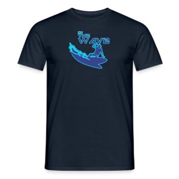 Auf der Welle - Männer T-Shirt - Navy - Vorne - AI Model Male 178 light (178cm)