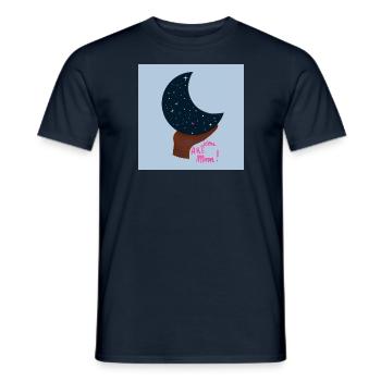 You are moon - T-shirt homme - marine - Devant - AI Model Male 178 light (178cm)