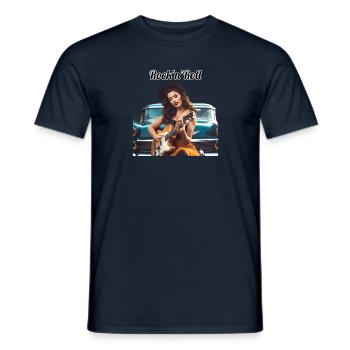 Pinup - Männer T-Shirt - Navy - Vorne - AI Model Male 178 light (178cm)