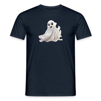 Ghost - Ein kleiner niedlicher Geist - Männer T-Shirt - Navy - Vorne - AI Model Male 178 light (178cm)