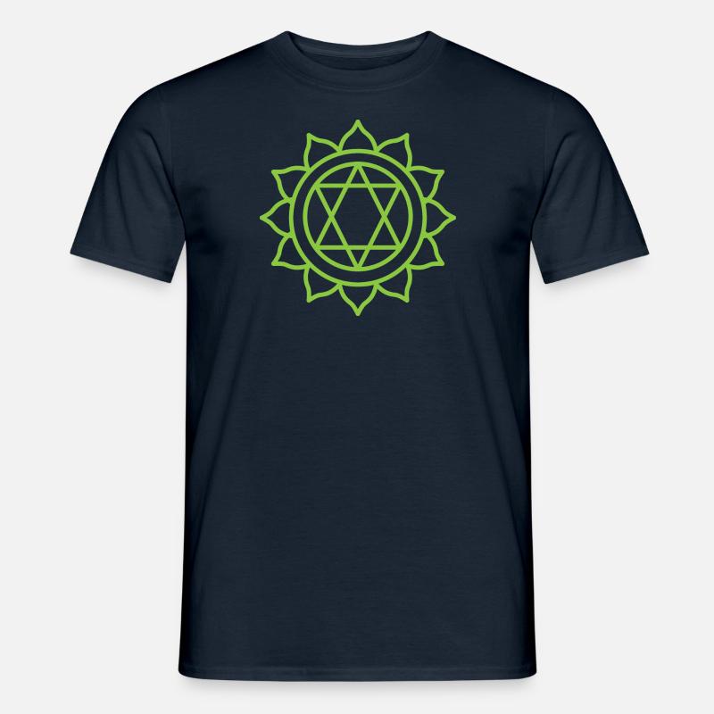 GESUNDHEIT & LANGLEBIGKEIT | 4. Anahata oder Herzchakra - Männer T-Shirt - Navy