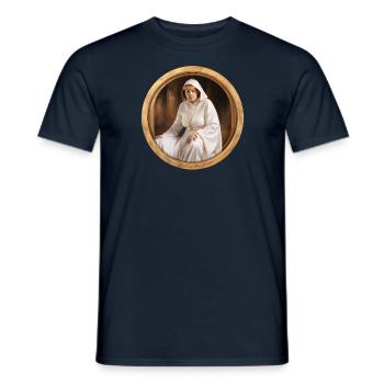 Holy Merkel - Männer T-Shirt - Navy - Vorne - AI Model Male 178 light (178cm)