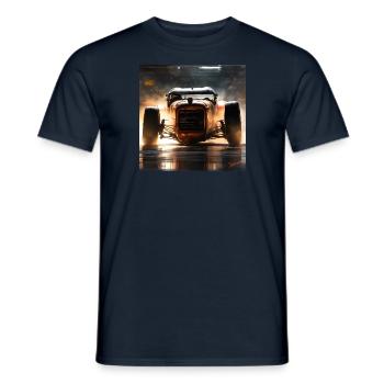 Rusty Hot Rod racing #9 - Men's T-Shirt - navy - Front - AI Model Male 178 light (178cm)