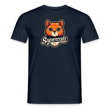 Supercats 5 Logo - Männer T-Shirt - Navy - Vorne - AI Model Male 178 light (178cm)