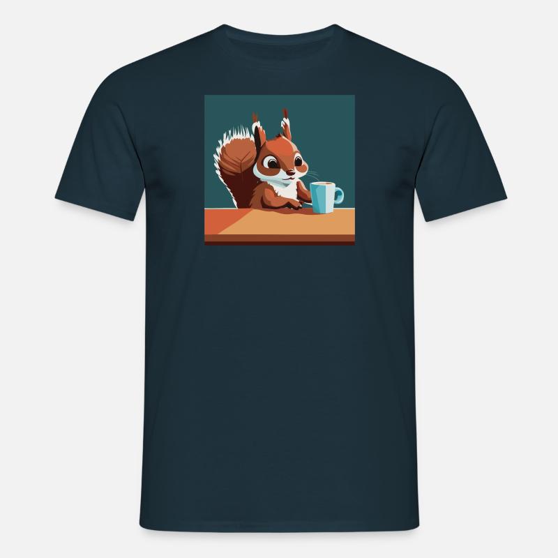 Kaffeehörnchen - Männer T-Shirt - Navy