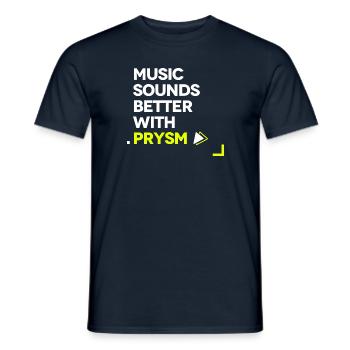 Music Sounds Better With Prysm - T-shirt homme - marine - Devant - AI Model Male 178 light (178cm)
