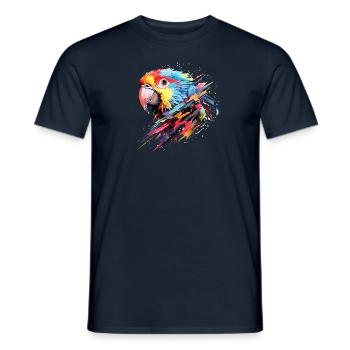 Parrot Bird Animal Freedom World Wildlife Wonder - Men's T-Shirt - navy - Front - AI Model Male 178 light (178cm)