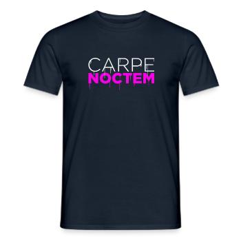 CARPE NOCTEM For Dark Backgrounds - Men's T-Shirt - navy - Front - AI Model Male 178 light (178cm)