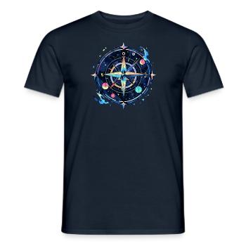 Kompass - Männer T-Shirt - Navy - Vorne - AI Model Male 178 light (178cm)