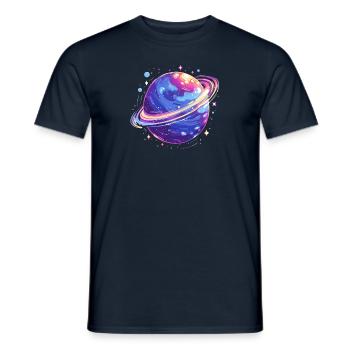 Planet - Men's T-Shirt - navy - Front - AI Model Male 178 light (178cm)