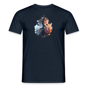 Viking Couple - Men's T-Shirt - navy - Front - AI Model Male 178 light (178cm)
