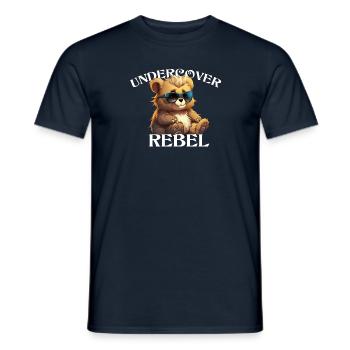 Undercover Rebel - Découvrez l’ours qui sommeille en vous ! - T-shirt homme - marine - Devant - AI Model Male 178 light (178cm)