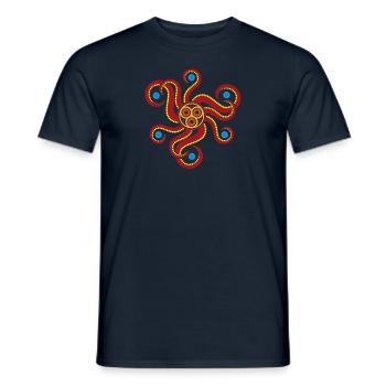 Der im Meer (rot) - Männer T-Shirt - Navy - Vorne - AI Model Male 178 light (178cm)