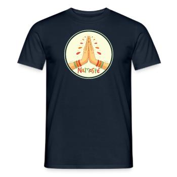 Namaste - Men's T-Shirt - navy - Front - AI Model Male 178 light (178cm)