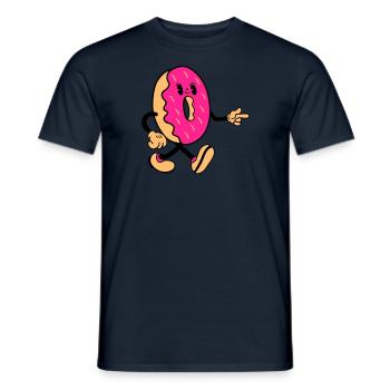 donut comic - Männer T-Shirt - Navy - Vorne - AI Model Male 178 light (178cm)