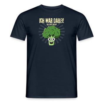 Brokkoli - Ich war dabei! 2024 - Männer T-Shirt - Navy - Vorne - AI Model Male 178 light (178cm)