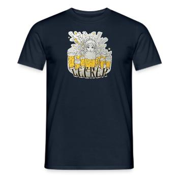 Delicious beer - Men's T-Shirt - navy - Front - AI Model Male 178 light (178cm)
