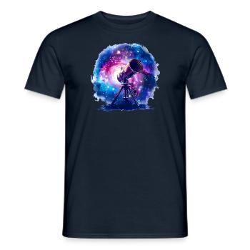 Astronomy with telescopes is broadening horizons - Men's T-Shirt - navy - Front - AI Model Male 178 light (178cm)
