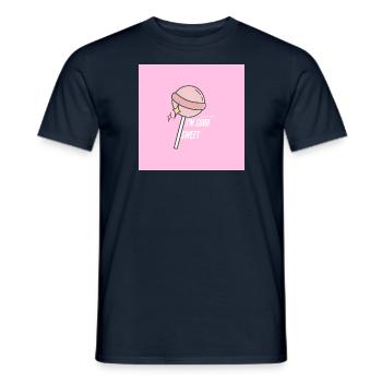 Lollipop-Süßigkeiten - Männer T-Shirt - Navy - Vorne - AI Model Male 178 light (178cm)