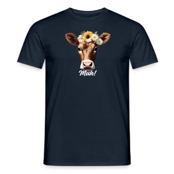 Chantalle macht Muh! - Männer T-Shirt - Navy - Vorne - AI Model Male 178 light (178cm)