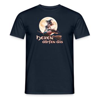 Witches are allowed to do that 2024 01 - Men's T-Shirt - navy - Front - AI Model Male 178 light (178cm)