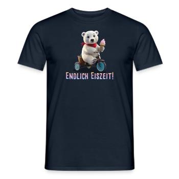 Eisbär i like ice in the sunshine 01 - Männer T-Shirt - Navy - Vorne - AI Model Male 178 light (178cm)