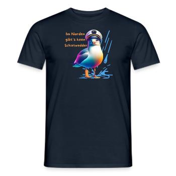 Aurore boréale - T-shirt homme - marine - Devant - AI Model Male 178 light (178cm)