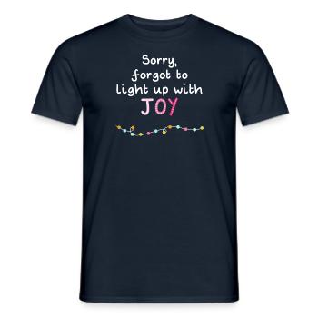 christmas ‘lack of joy’ - Men's T-Shirt - navy - Front - AI Model Male 178 light (178cm)