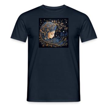 Sérénité Nocturne - T-shirt homme - marine - Devant - AI Model Male 178 light (178cm)