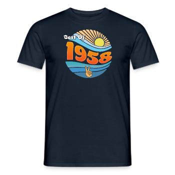 Vintage Vibes 1958 – Classic 67th Birthday Style - Men's T-Shirt - navy - Front - AI Model Male 178 light (178cm)