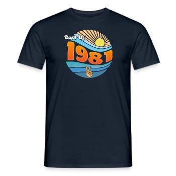 Jahrgang 1981 – Limitierte Auflage zum 44. Geburtstag - Männer T-Shirt - Navy - Vorne - AI Model Male 178 light (178cm)