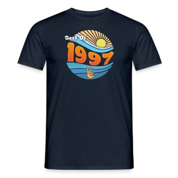 Légendaire depuis 1997 – 28 ans de grandeur - T-shirt homme - marine - Devant - AI Model Male 178 light (178cm)