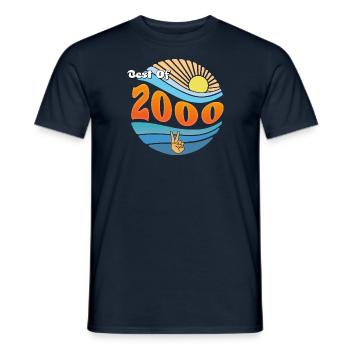 Né en 2000 – Célébration de 25 années inoubliables - T-shirt homme - marine - Devant - AI Model Male 178 light (178cm)