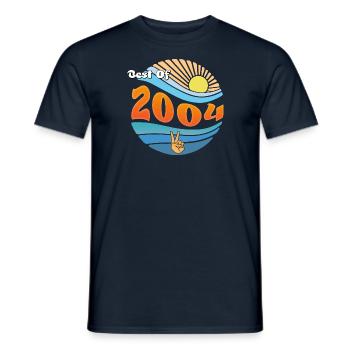 Born 2004 – Cheers to 21 Years of Great Moments - Men's T-Shirt - navy - Front - AI Model Male 178 light (178cm)