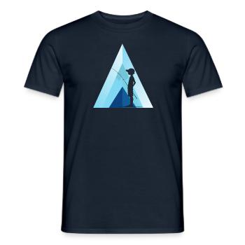Fishing Fishing Gear Carp Fishing - Men's T-Shirt - navy - Front - AI Model Male 178 light (178cm)