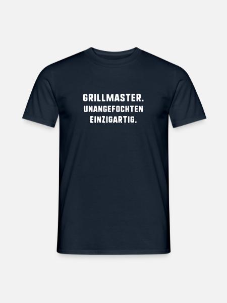 grillmaster,unagefochten,einzigartig,typo - Männer T-Shirt - Navy