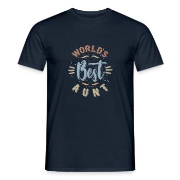 World's Best Aunt - Men's T-Shirt - navy - Front - AI Model Male 178 light (178cm)