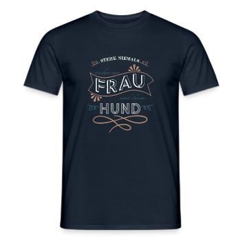 Quote Boxer Statement Doggie Animal Bachhund Humor - Men's T-Shirt - navy - Front - AI Model Male 178 light (178cm)