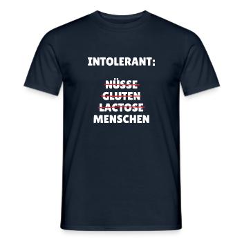 Intellerant - Männer T-Shirt - Navy - Vorne - AI Model Male 178 light (178cm)