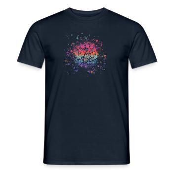 blumen.bunte blumen,regenbogen,Graffiti - Männer T-Shirt - Navy - Vorne - AI Model Male 178 light (178cm)